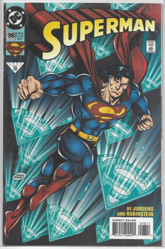 Superman (vol. 2, 1987) # 98 FN/VF Jurgens, Toyman