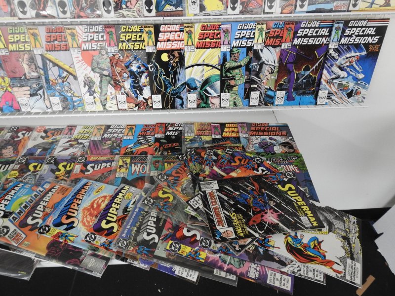 Huge Lot 190+ Comics W/ Iron Man, Thing, Superman, +More! Avg VF Condition!