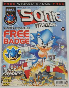 Sonic the Comic #128A FN ; Fleetway Quality | Hedgehog with badge bonus