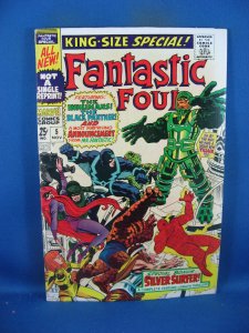 FANTASTIC FOUR KING SIZE SPECIAL 5 VF BLACK PANTHER SILVER SURFER  1967 MARVEL