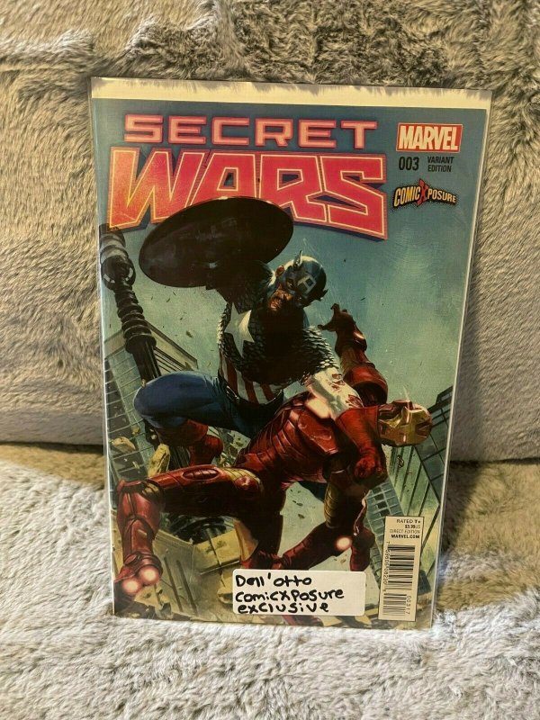 SECRET WARS #3 Dell'Otto ComicXposure EXCLUSIVE  VARIANT COVER Marvel 