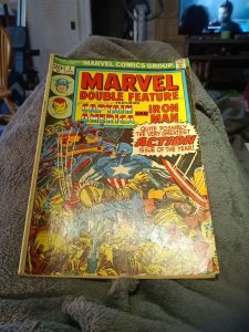 Marvel Double Feature #3 Bronze Age 1974 Captain America Iron Man Aim