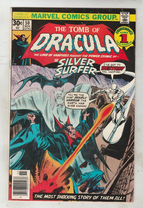 z Tomb of Dracula #50 (Nov-76) VF/NM High-Grade Silver Surfer Oregon CERT!