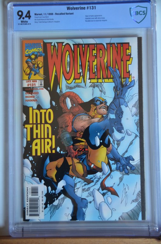 Wolverine #131 (1998) Racial Slur Misprint! Recalled, RARE Variant Issue.