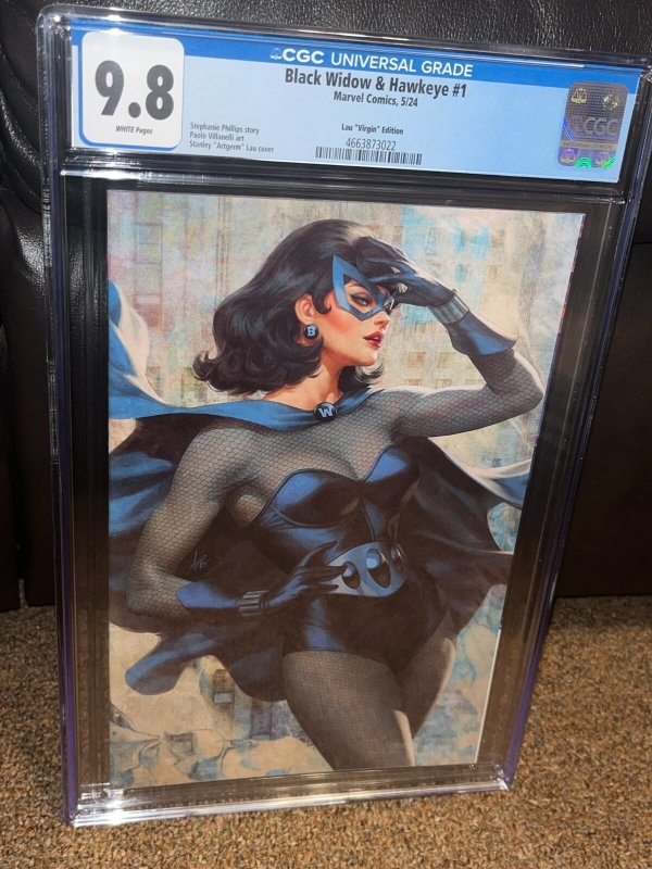 Black Widow and Hawkeye 1 (2024), Artgerm 1:100 Variant CGC Graded 9.8