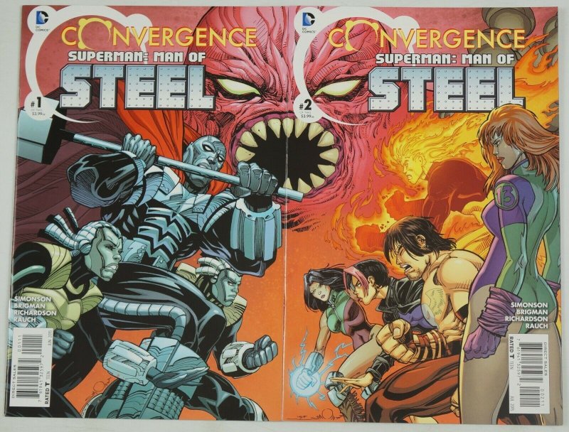 Convergence Superman: Man Of Steel #1-2 VF/NM complete series - gen 13 set lot