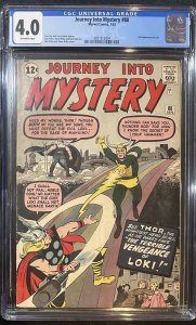 (1963) JOURNEY INTO MYSTERY #88 2nd Appearance LOKI! CGC 4.0 OWP!