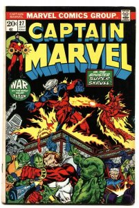 CAPTAIN MARVEL #27 comic book-1st EROS-1973-BRONZE FN