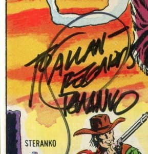 TEX DAWSON, GUN-SLINGER #1 1973-STERANKO AUTOGRAPHED COVER-1ST ISSUE-vf minus 