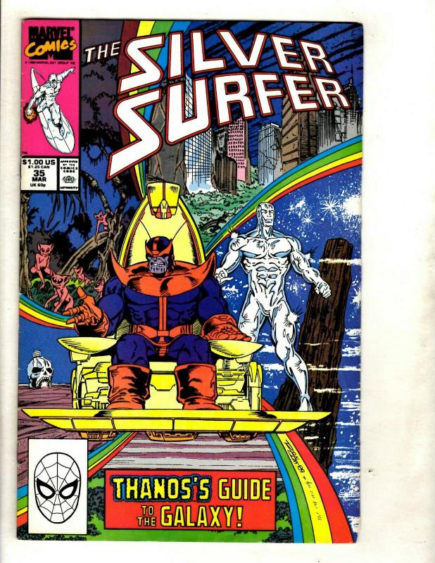 Silver Surfer # 35 VF/NM Marvel Comic Book Thanos Gauntlet Avengers Hulk EK8