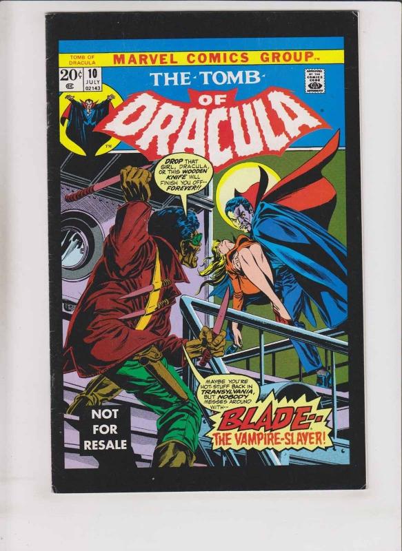 Tomb of Dracula #10 FN marv wolfman - gene colan  first appearance of blade 2005