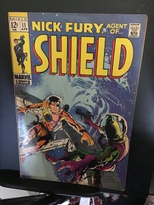 Nick Fury, Agent of SHIELD #11 (1969) Mid high grade Hate Monger key FN/VF  Wow!