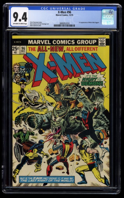 X-Men #96 CGC NM 9.4 Off White to White 1st Moira McTaggert!