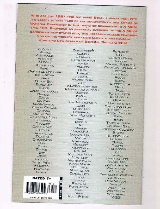 X-Men 198 Files # 1 Marvel Comic Books Hi-Res Scans Awesome Issue Modern Age S17