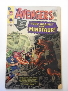 The Avengers #17 (1965) GD+ Condition ink front/back cover and centerfold