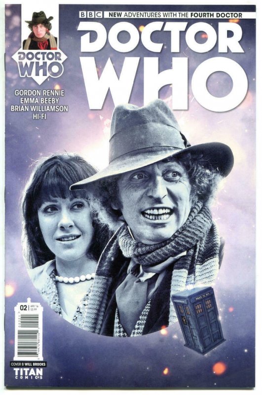 DOCTOR WHO #2 B, NM, 4th, Tardis, 2016, Titan, 1st, more DW in store, Sci-fi