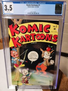 Komic Kartoons #1 CGC 3.5 Fall 1945