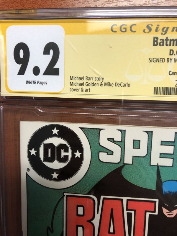 Batman Special #1 CPV(CGC 9.2) Signed By Michael Golden