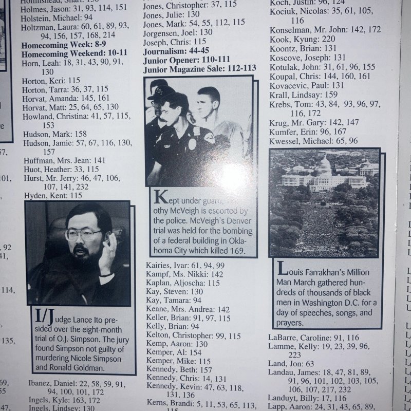 1996 Cheyenne Mountain high school yearbook, Colorado Springs,co