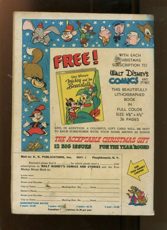 WALT DISNEYS COMICS AND STORIES #4 (4.0) PUNCH COVER 1952