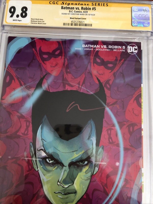 Batman Vs. Robin (2023) # 5 (9.8 CGC SS) Signed Christian Ward * DC * Census = 1