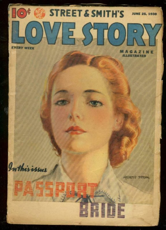 LOVE STORY JUNE 25 1938-PASSPORT BRIDE-STREET & SMITH- VG