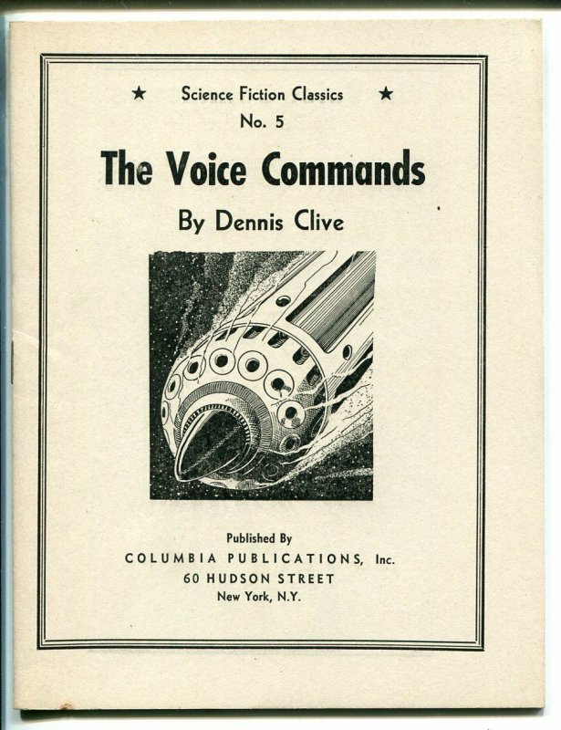 Science Fiction Classics #5 1930's-giveaway pulp-The Voice Commands-VF