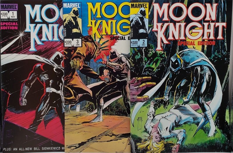 Moon Knight Special Edition #1, #2, #3 (1984) COMBO PRICE Wrap Covers NM/MT