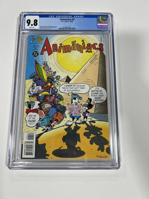 ANIMANIACS 6 CGC 9.8 WHITE PAGES DC COMICS 1995