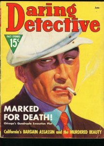 DARING DETECTIVE JUNE 1937-TRUE CRIME-BLACK HAND DEATH MOB-VG VG