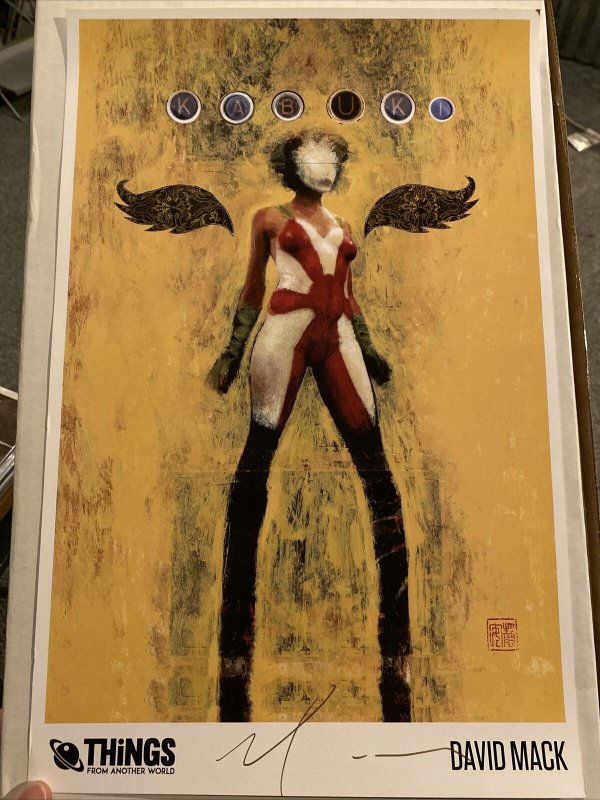 KABUKI 11”x17” PRINT BY DAVID MACK SIGNED THINGS FROM ANOTHER WORLD EXCLUSIVE
