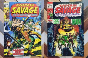 CAPT SAVAGE & BATTLEFIELD RAIDERS #14-15 FN+ (Marvel 1969) ASIA PACIFIC Set of 2