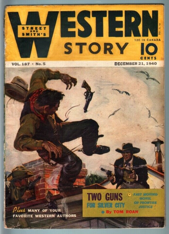 WILD WEST WEEKLY 12/21/1940-WESTERN PULP-CORT CASTLE FN 