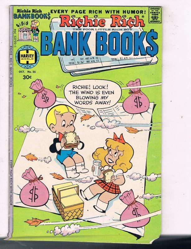 Richie Rich Bank Books #25 VF Harvey Comics Bronze Age Comic Book DE48