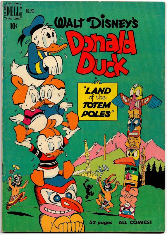 FOUR COLOR #263 DONALD DUCK IN LAND OF THE TOTEM POLES Feb '50 VFN All...