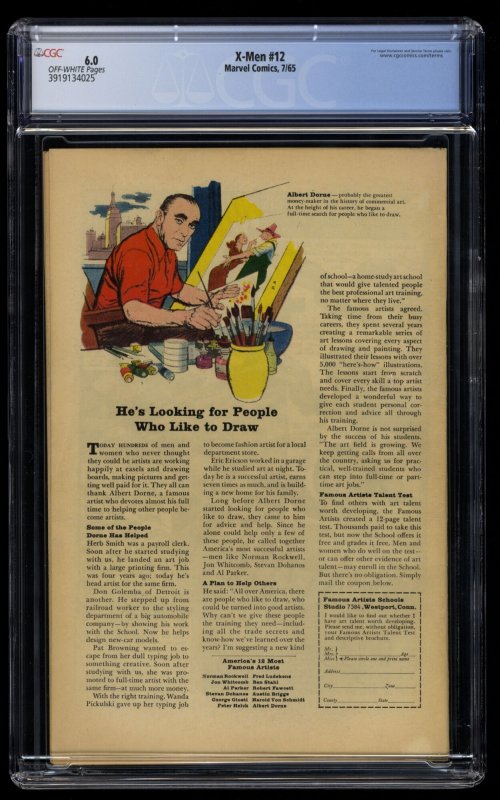 X-Men #12 CGC FN 6.0 Off White 1st Appearance Juggernaut!