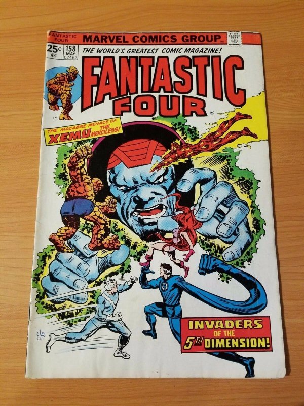 Fantastic Four #158 ~ FINE - VERY FINE VF ~ 1975 MARVEL COMICS