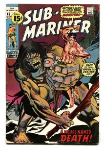 SUB-MARINER #42 1971-comic book Bronze-Age-Marvel