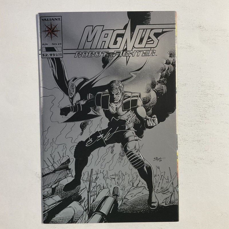 Magnus Robot Fighter 25 1993 Signed by Bob Layton NM near mint