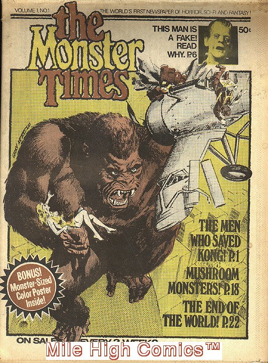 MONSTER TIMES MAGAZINE (1972 Series) #1 Fine