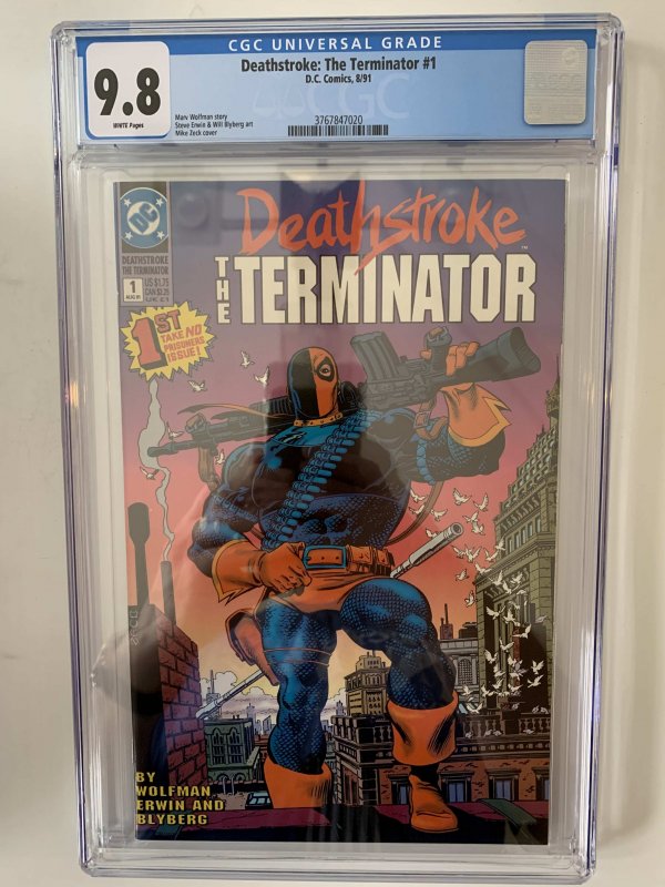 Deathstroke The Terminator #1 CGC 9.8,1ST APP Ravager II.