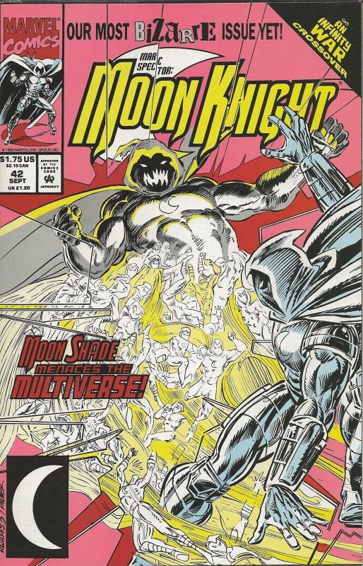 Marc Spector Moon Knight #42 ORIGINAL Vintage 1992 Marvel Comics