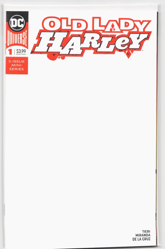 Old Lady Harley #1 Blank Cover (2018) Harley Quinn