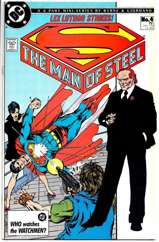 THE MAN OF STEEL #1 - 6 (1986) 8.5 VF+  Big S Reboot Mini-Series by John Byrne