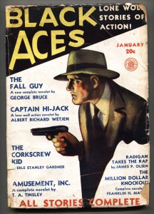 Black Aces #1 Jan 1932-Rare Fiction House Crime pulp magazine