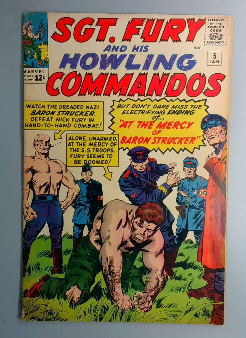 Sgt. Fury & His Howling Commandos #5 VG- 1st Baron Strucker Marvel 1963 BW1 2