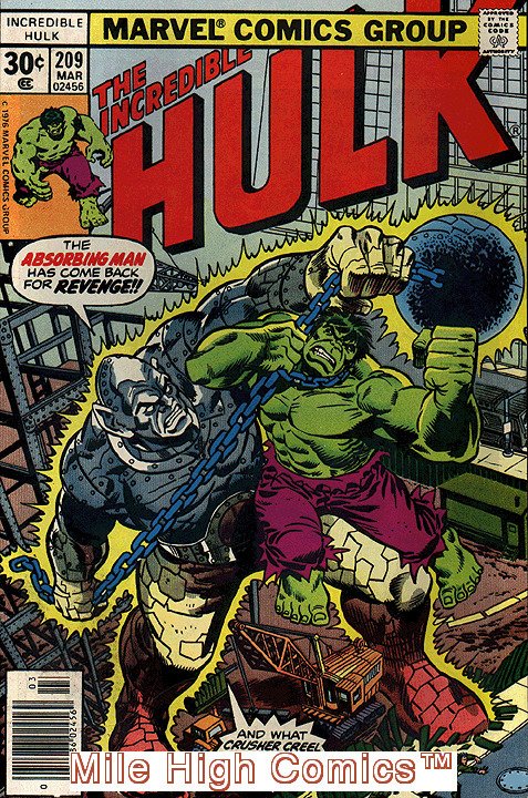 HULK  (1962 Series) #209 Very Fine