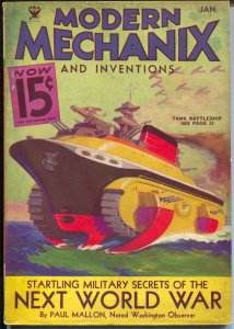 Modern Mechanix and Inventions 1/1934-Norman Saunders interior art-FN