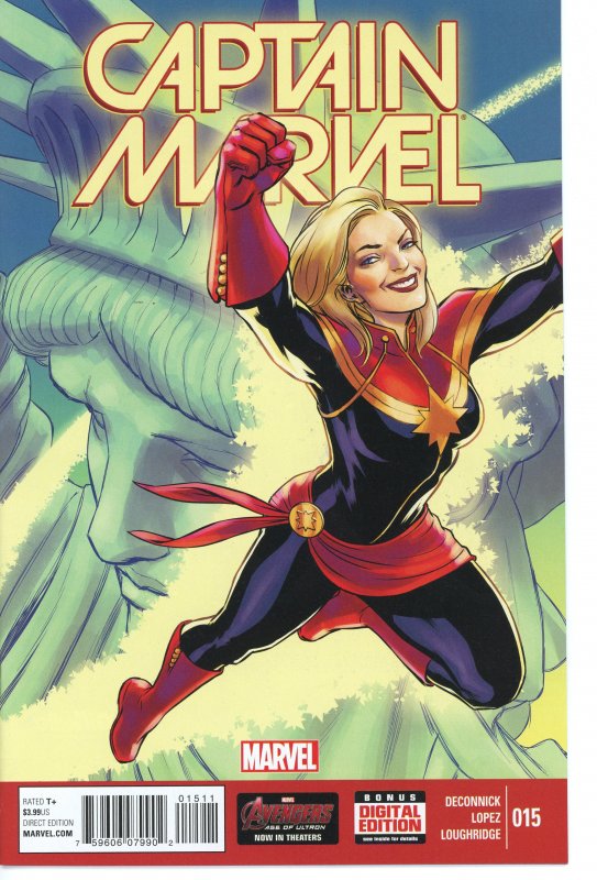 Captain Marvel 15 (2014 series) 9.0 (our highest grade) Last Issue Low Print Run
