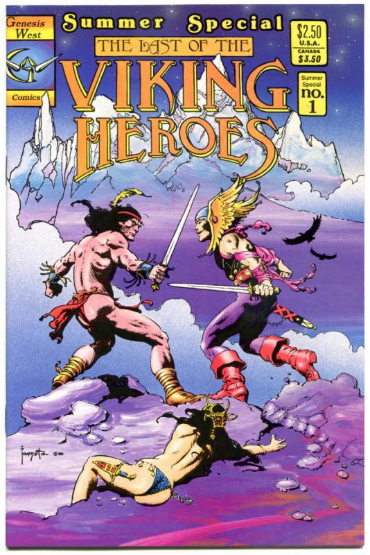 Last of the VIKING HEROES Summer Special #1, NM, Frank Frazetta, Thibodeaux,1988